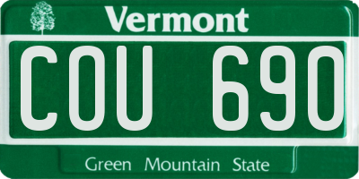 VT license plate COU690