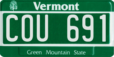 VT license plate COU691