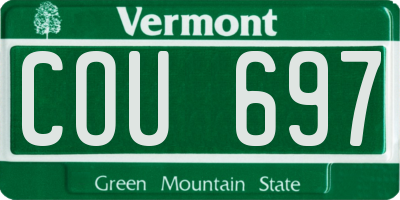 VT license plate COU697