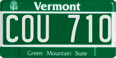 VT license plate COU710