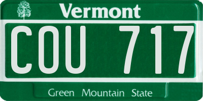 VT license plate COU717