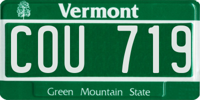 VT license plate COU719