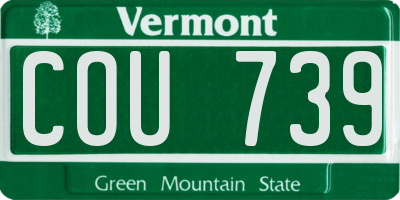 VT license plate COU739