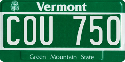 VT license plate COU750