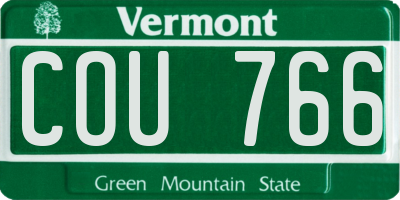VT license plate COU766