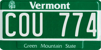 VT license plate COU774