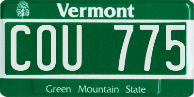 VT license plate COU775