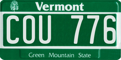 VT license plate COU776