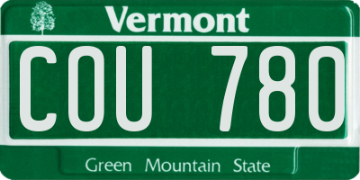 VT license plate COU780