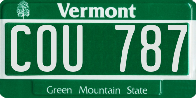 VT license plate COU787