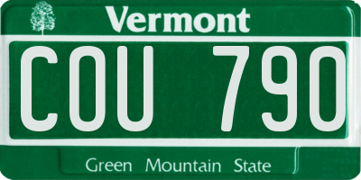 VT license plate COU790