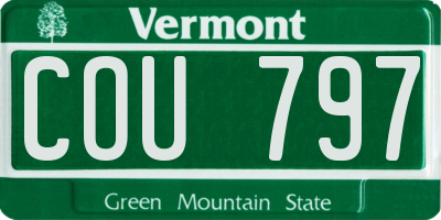 VT license plate COU797
