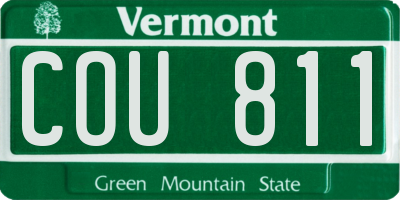 VT license plate COU811