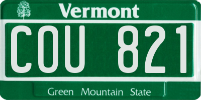 VT license plate COU821