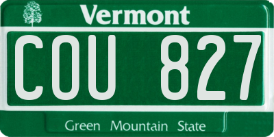 VT license plate COU827
