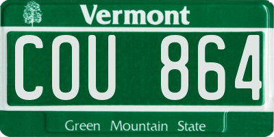 VT license plate COU864