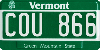 VT license plate COU866