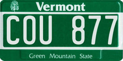 VT license plate COU877