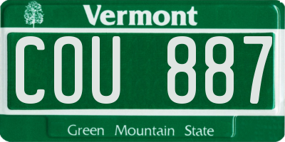 VT license plate COU887