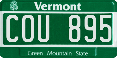 VT license plate COU895