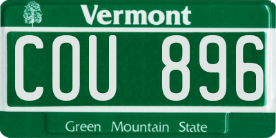 VT license plate COU896