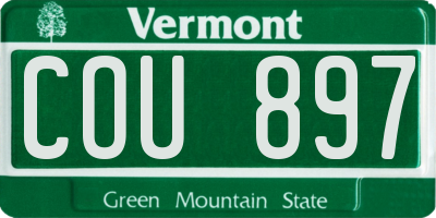 VT license plate COU897