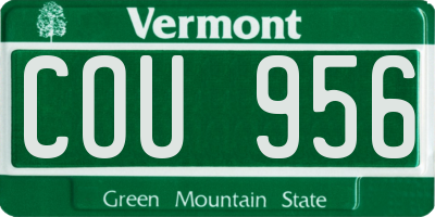 VT license plate COU956