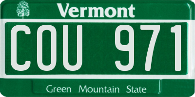 VT license plate COU971