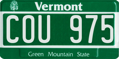 VT license plate COU975
