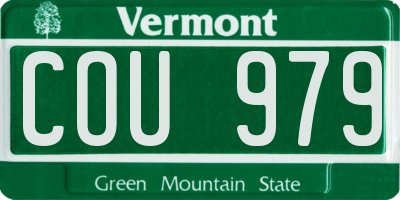 VT license plate COU979