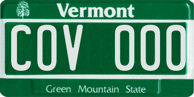VT license plate COV000