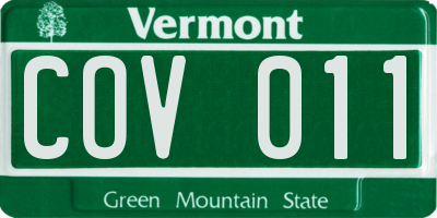 VT license plate COV011