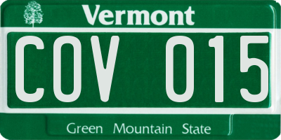 VT license plate COV015