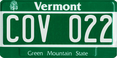 VT license plate COV022