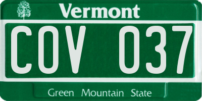 VT license plate COV037