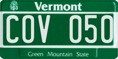 VT license plate COV050