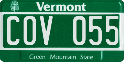 VT license plate COV055