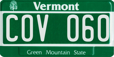 VT license plate COV060