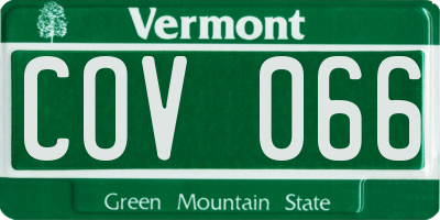 VT license plate COV066
