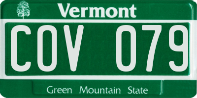 VT license plate COV079