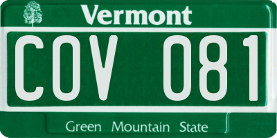 VT license plate COV081
