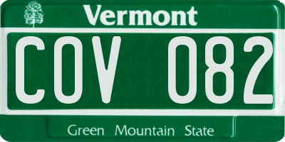 VT license plate COV082