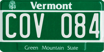 VT license plate COV084