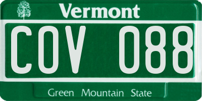 VT license plate COV088