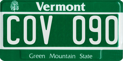 VT license plate COV090