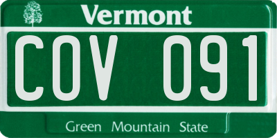VT license plate COV091