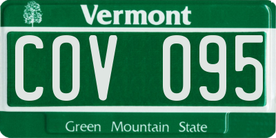 VT license plate COV095