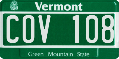 VT license plate COV108