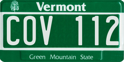 VT license plate COV112