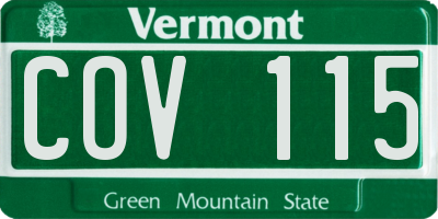 VT license plate COV115
